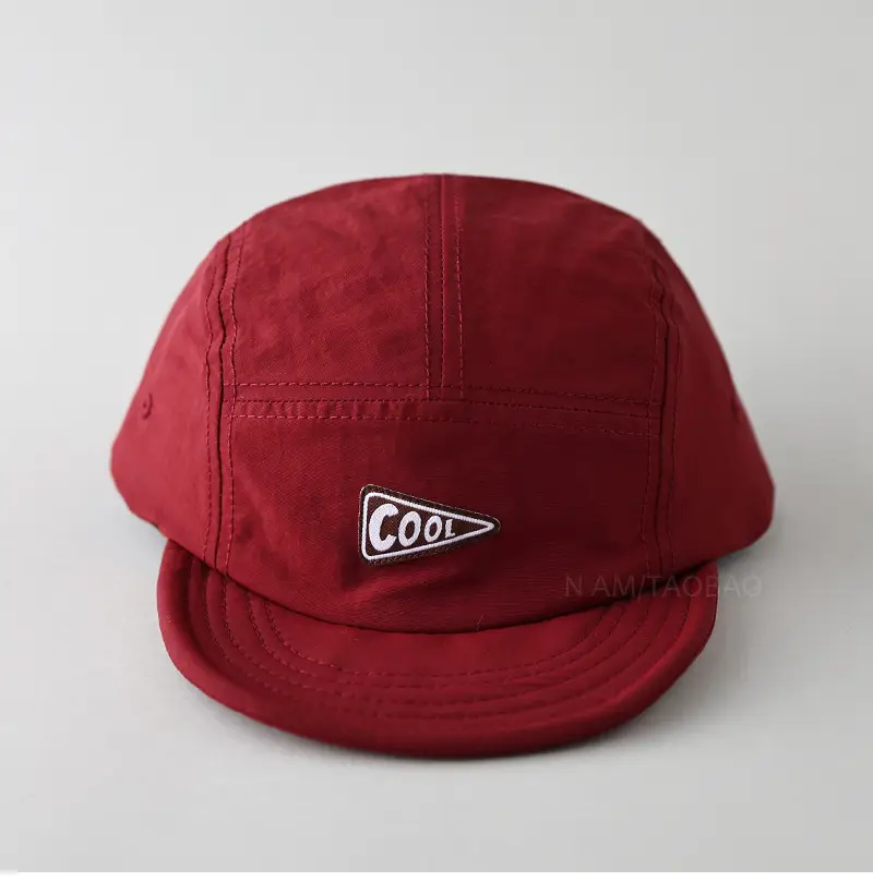 Purple Cotton Baseball Cap with Logo and Eave — feature 11