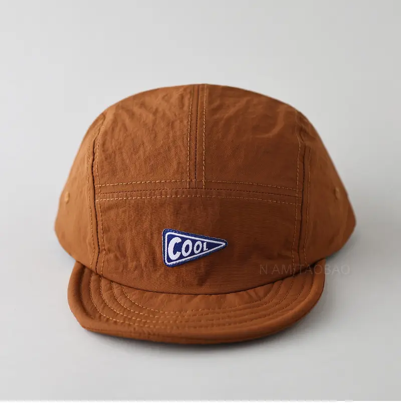 Purple Cotton Baseball Cap with Logo and Eave — feature 13