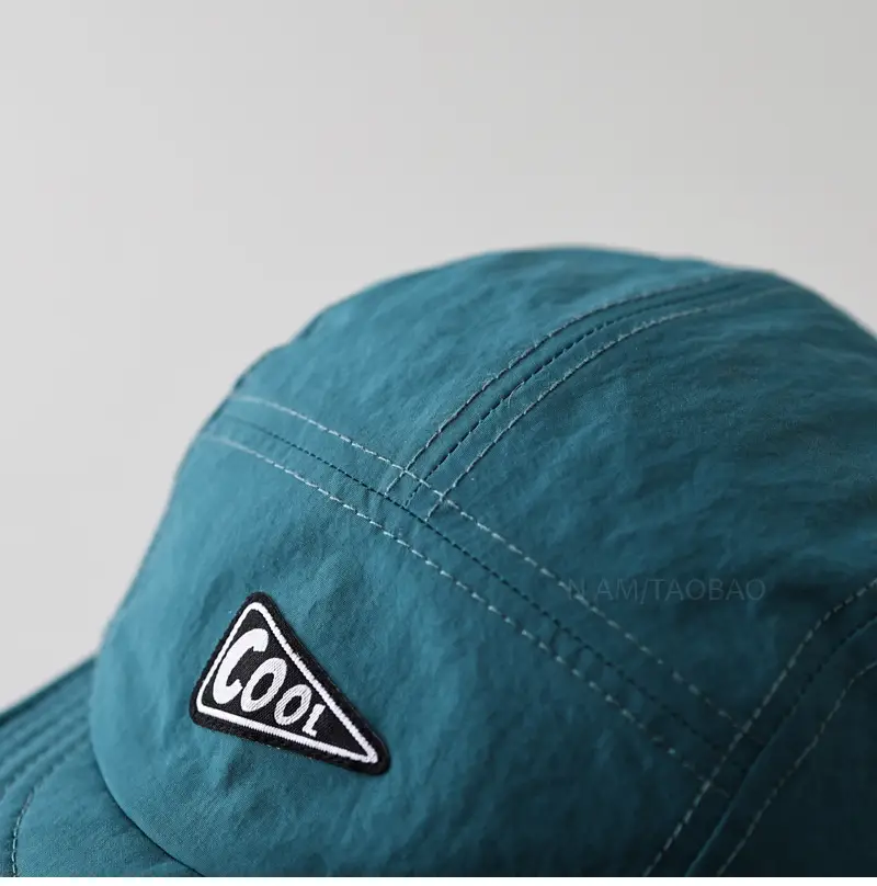 Purple Cotton Baseball Cap with Logo and Eave — feature 16