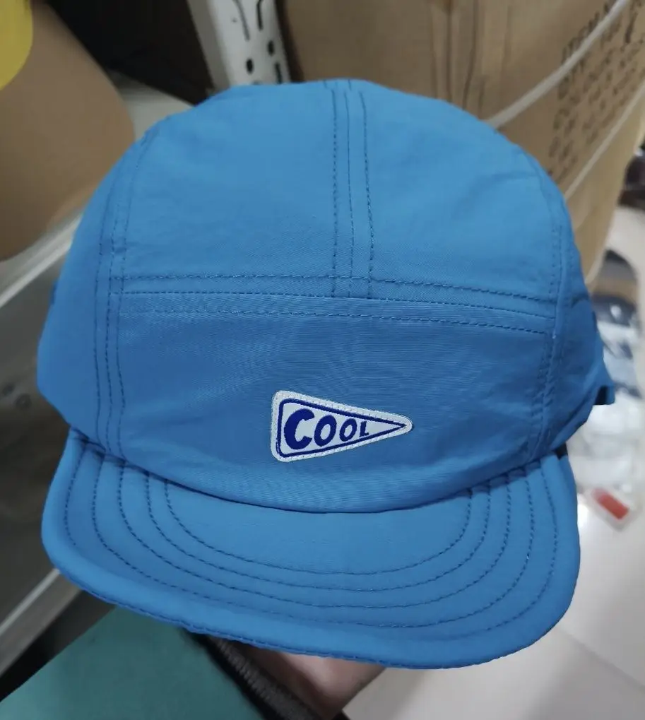 Purple Cotton Baseball Cap with Logo and Eave - Image 10