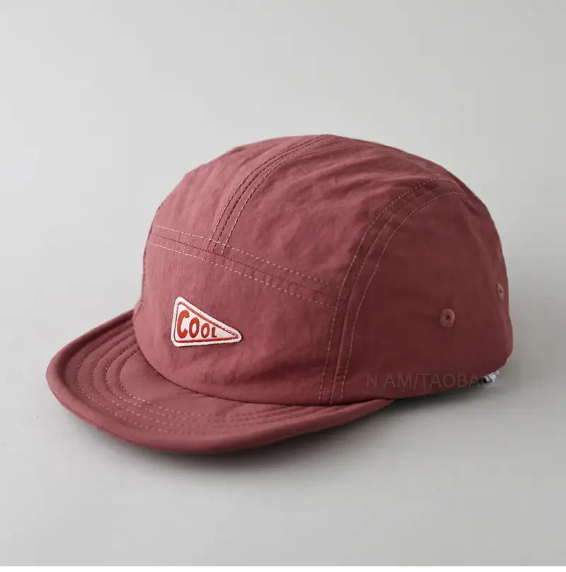Purple Cotton Baseball Cap with Logo and Eave - Image 3