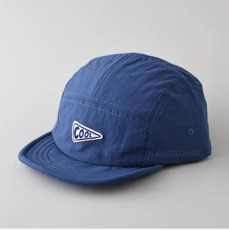 Purple Cotton Baseball Cap with Logo and Eave - Image 5