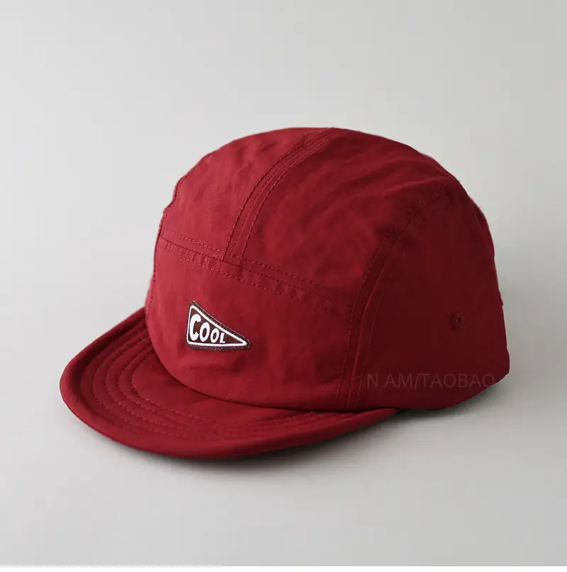 Purple Cotton Baseball Cap with Logo and Eave - Image 9