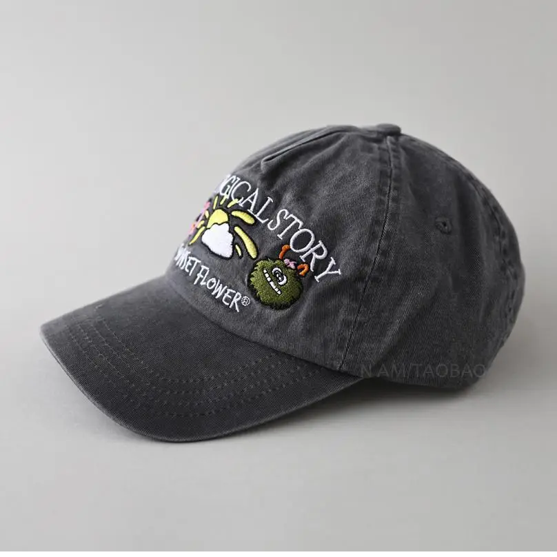 Cute Embroidered Baseball Cap for Men Women Tan - Image 5
