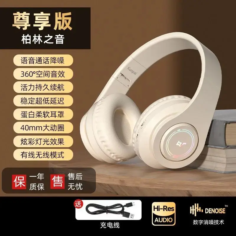 Wireless Bluetooth Headset with 40CM Auto Focus & 5H Battery