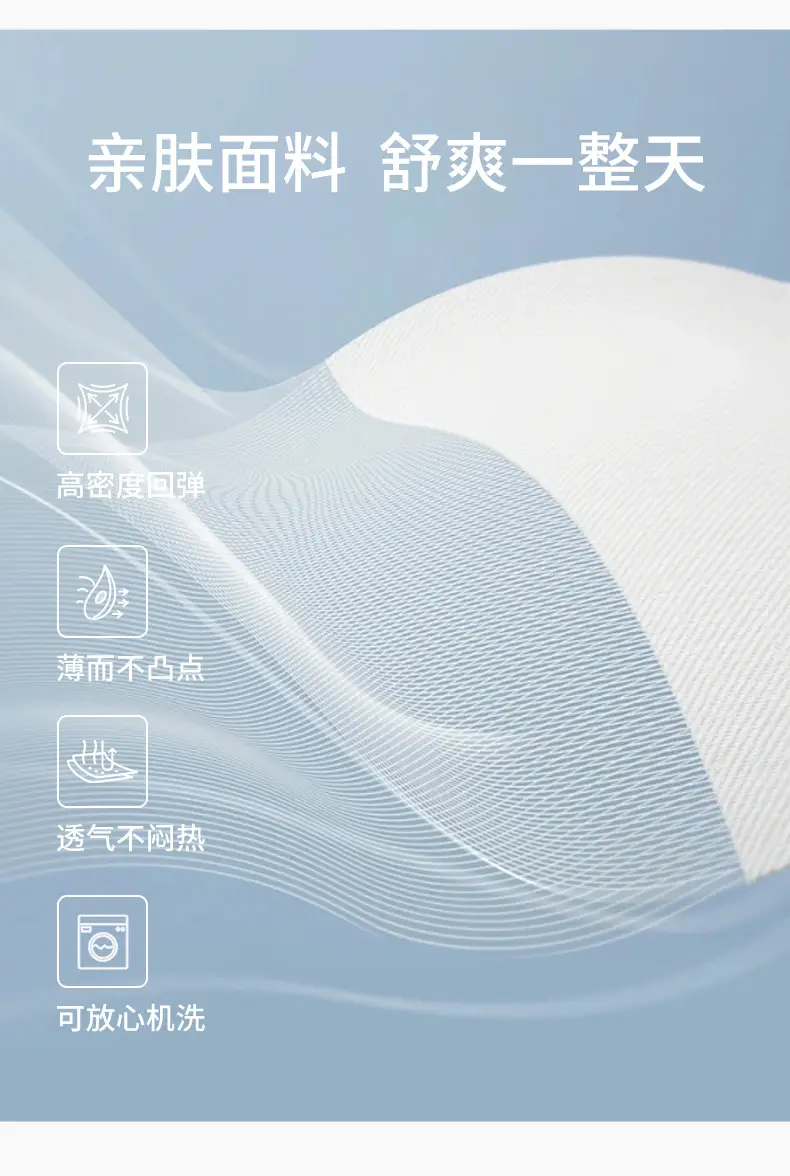 Original Dame Big Chest Small No Mark Naked Sense Underwear Women's plus size No Steel Rings Rabbit Ear Cup Bra Pull-up Anti-sagging — feature 17