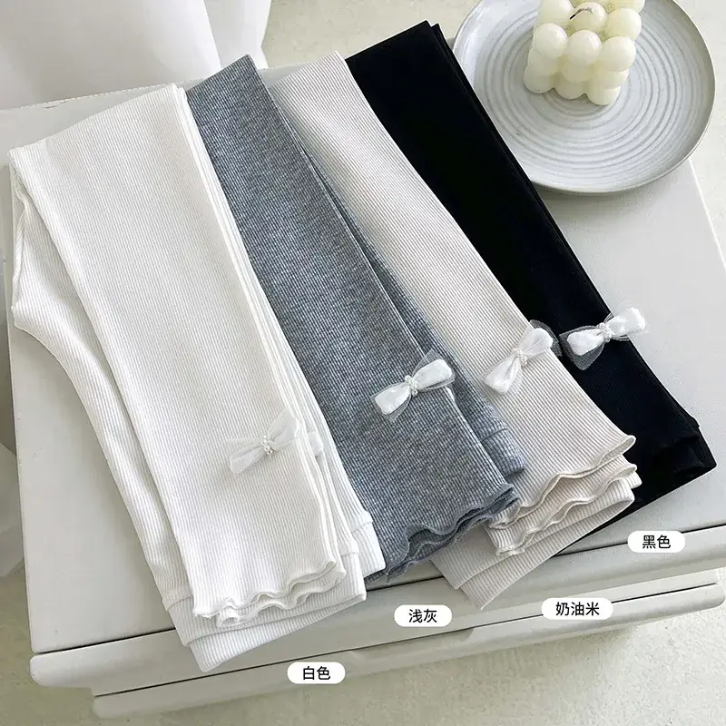 New Girls Leggings Modal Threaded Spring Summer Outer Wear - Image 4