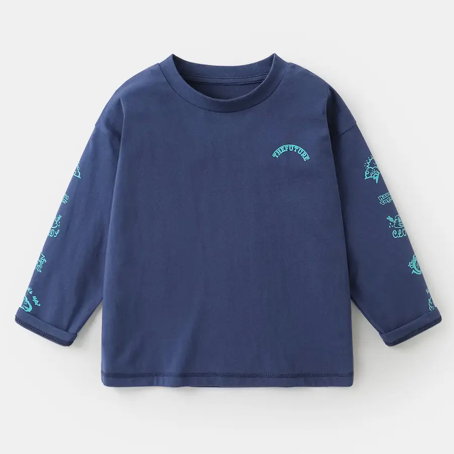 Boys Long Sleeve T-Shirt Right Euro 7A Grade Cotton