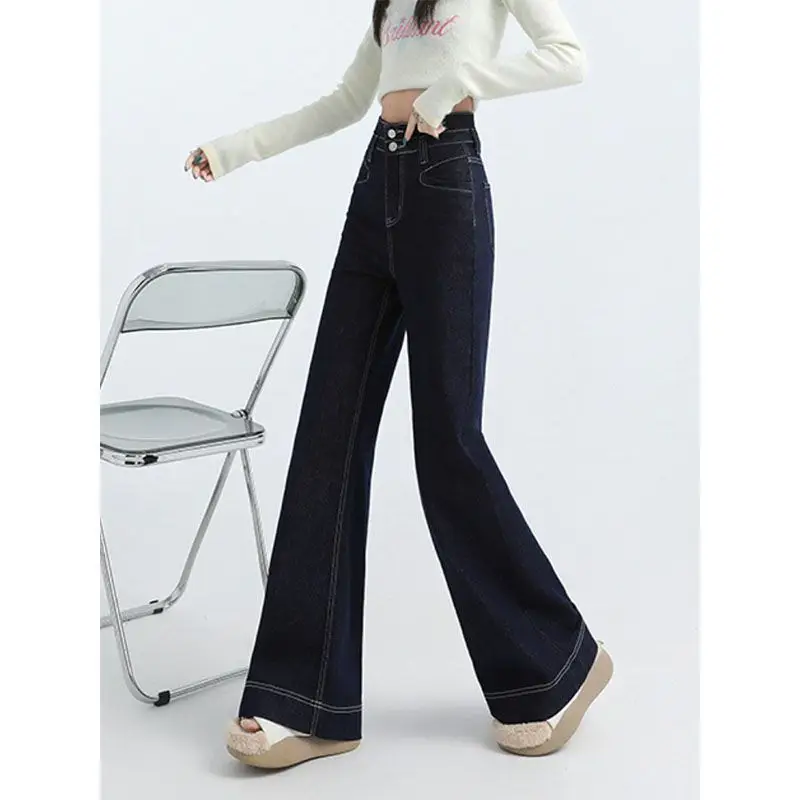 White Wide Leg Pants for Women 2025 Belly Slimming Style