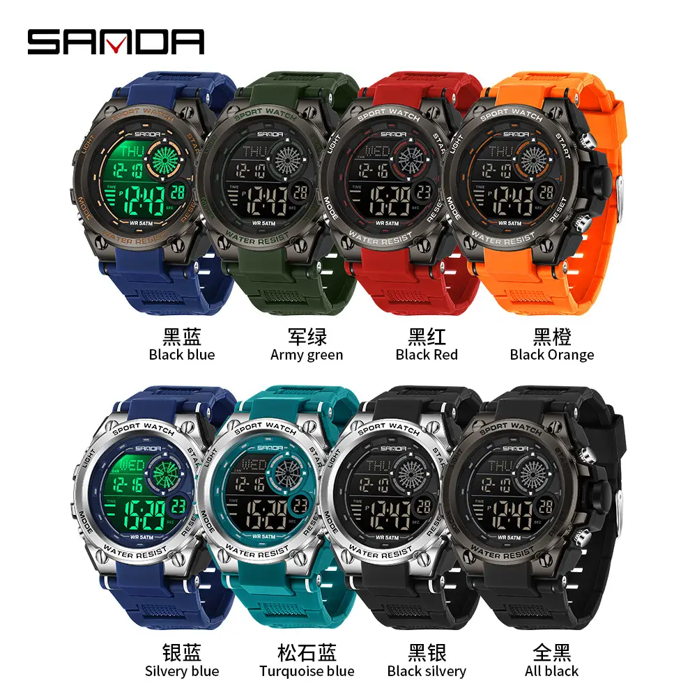 Waterproof Single Display Alarm Clock Watch - Image 12