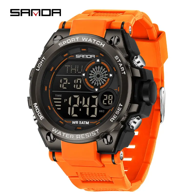 Waterproof Single Display Alarm Clock Watch - Image 3