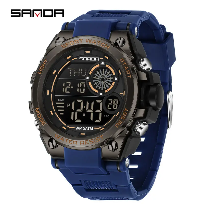 Waterproof Single Display Alarm Clock Watch - Image 4