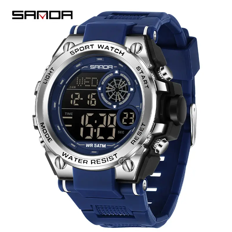 Waterproof Single Display Alarm Clock Watch - Image 5