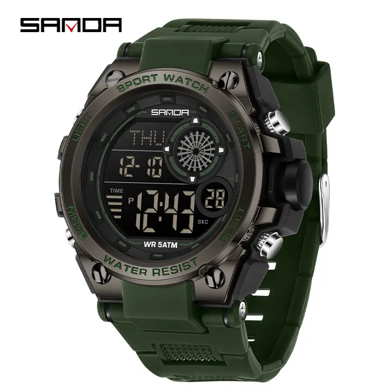 Waterproof Single Display Alarm Clock Watch - Image 6