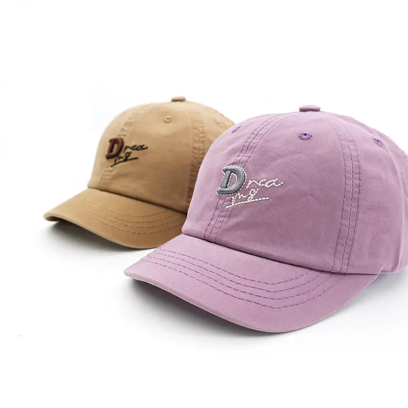 Kids Purple Letter Cap Spring Summer Sunshade Hat - Image 8