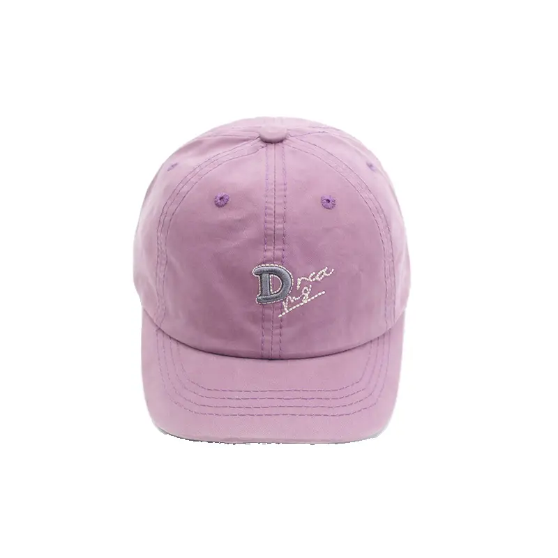 Kids Purple Letter Cap Spring Summer Sunshade Hat - Image 11