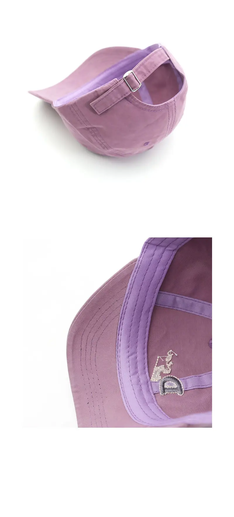 Kids Purple Letter Cap Spring Summer Sunshade Hat — feature 4