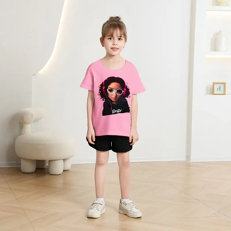 Girls Orange Graphic Round Neck T-Shirt 2026 — feature 5