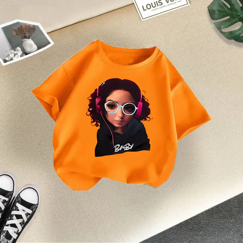 Girls Orange Graphic Round Neck T-Shirt 2026 - Image 21