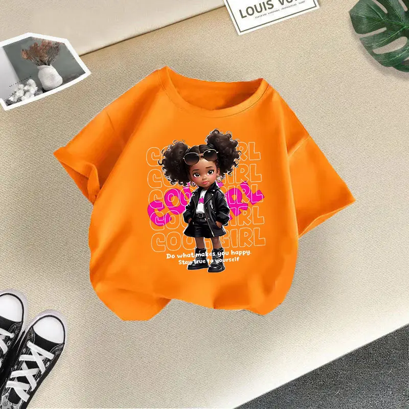 Girls Orange Graphic Round Neck T-Shirt 2026 - Image 32