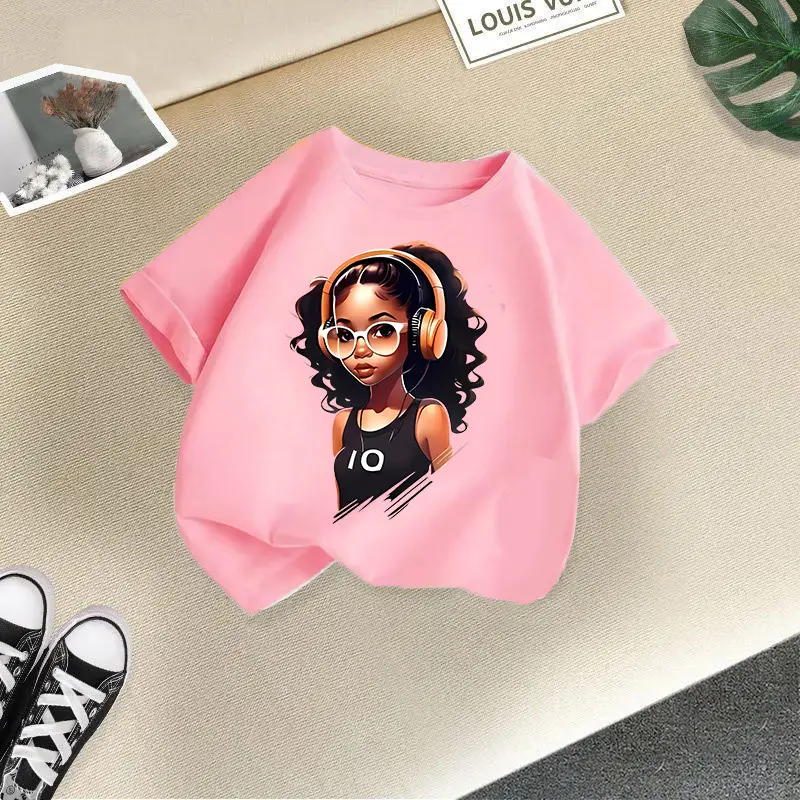 Girls Orange Graphic Round Neck T-Shirt 2026 - Image 4