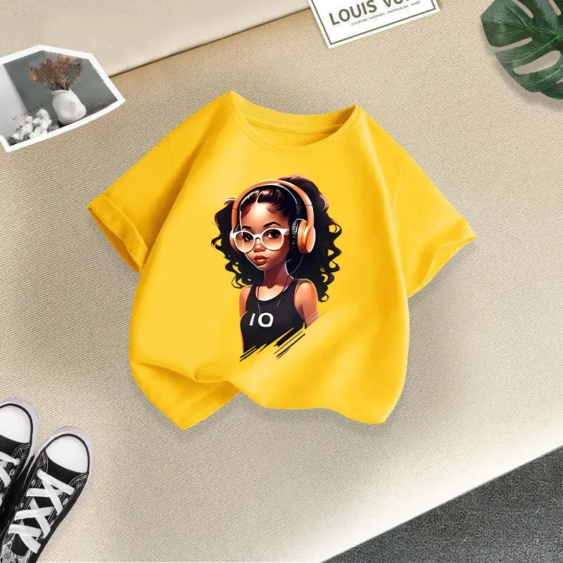 Girls Orange Graphic Round Neck T-Shirt 2026 - Image 5