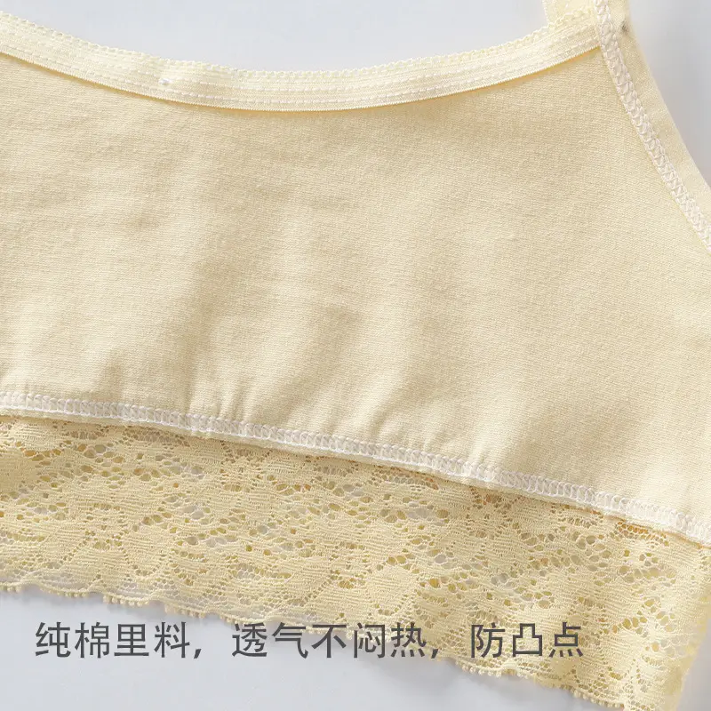 Girls' Underwear Camisole for Development Period 6-12-14 Years Old Lace Big Girl Bra Young Girl Elementary School Student Camisole Tube Top