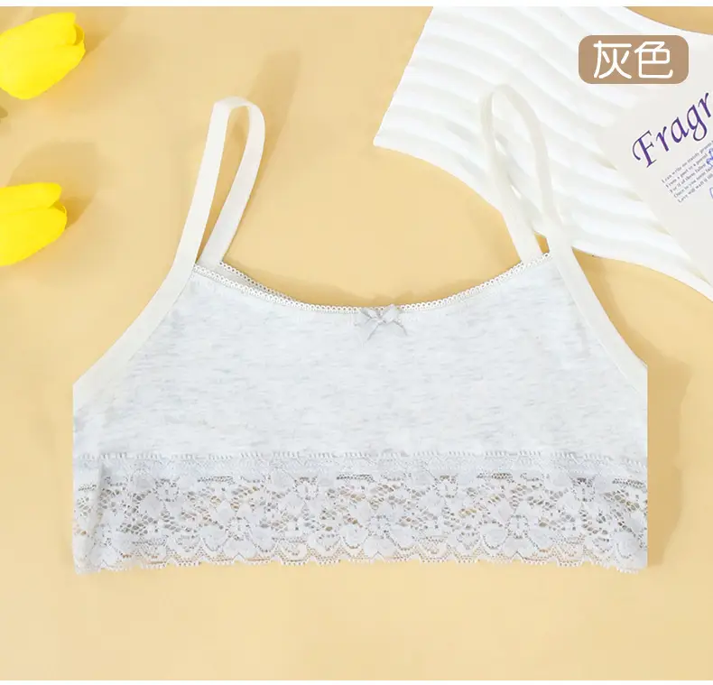 Girls' Underwear Camisole for Development Period 6-12-14 Years Old Lace Big Girl Bra Young Girl Elementary School Student Camisole Tube Top — feature 11