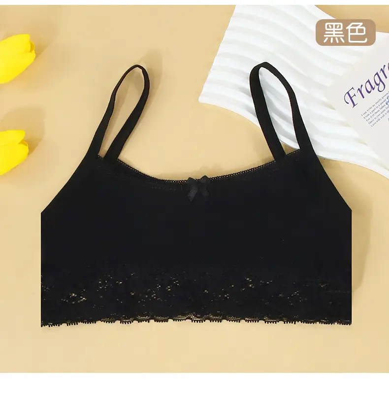 Girls' Underwear Camisole for Development Period 6-12-14 Years Old Lace Big Girl Bra Young Girl Elementary School Student Camisole Tube Top — feature 12