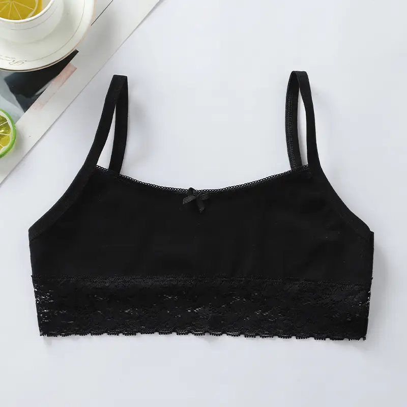 Girls' Underwear Camisole for Development Period 6-12-14 Years Old Lace Big Girl Bra Young Girl Elementary School Student Camisole Tube Top