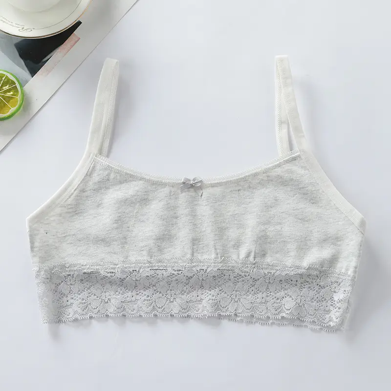Girls' Underwear Camisole for Development Period 6-12-14 Years Old Lace Big Girl Bra Young Girl Elementary School Student Camisole Tube Top
