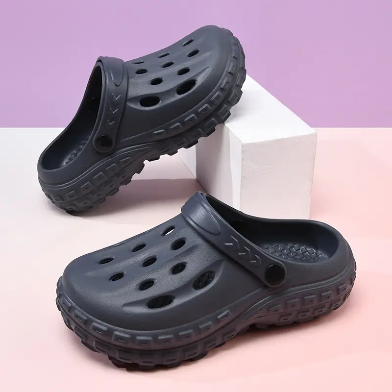 Hole Shoes Women's Summer Thick Sole Increased Wear-resistant Non-slip Breathable Baotou Tops EVA Outer Wear Non-smelly Foot Couple Sandals - Image 5