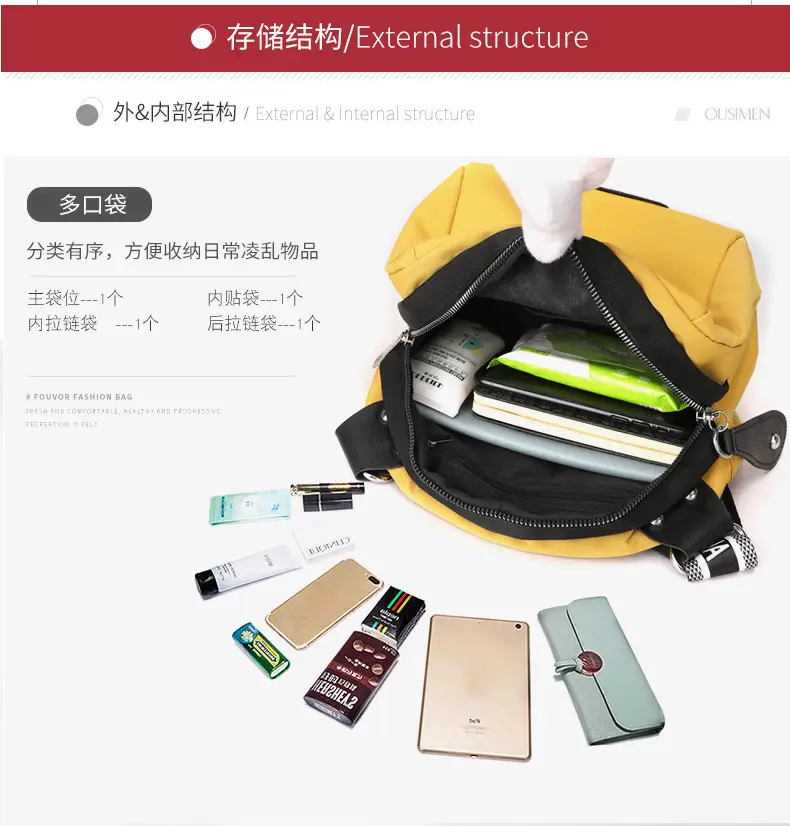 Women's Nylon Shoulder Bag All-Match Colors — feature 15