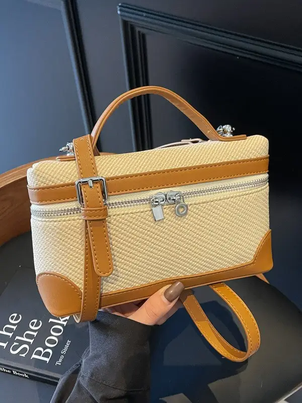 Women's Korean Style Crossbody Bag Tan Beige 2025 - Image 10