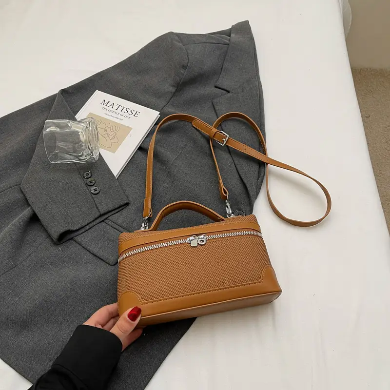Women's Korean Style Crossbody Bag Tan Beige 2025 - Image 3