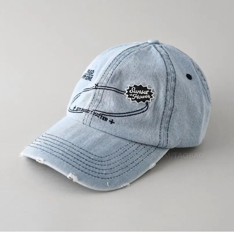 Korean Style Blue Baseball Cap for Men Women - Image 4
