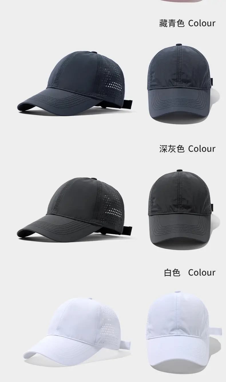 Men Mesh Sun Hat Black Big Head Circumference — feature 14