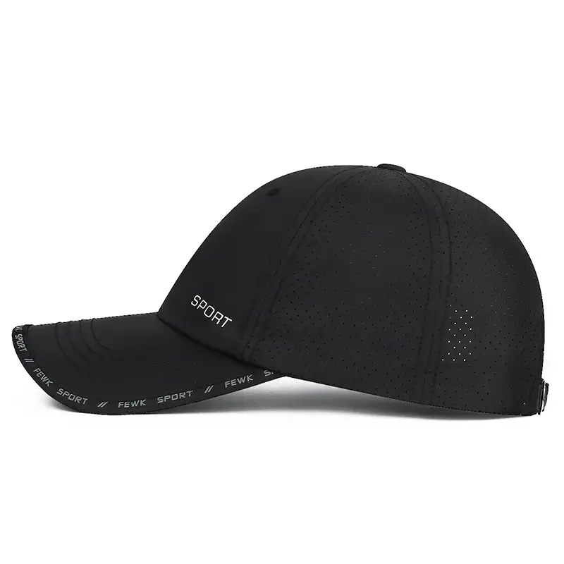Black Sport Cap with "SPORT" Logo & Perforated Design - Image 11