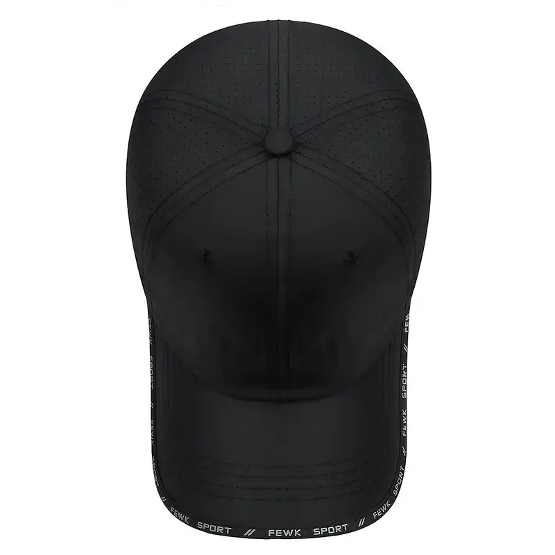 Black Sport Cap with "SPORT" Logo & Perforated Design - Image 13