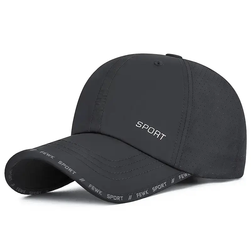 Black Sport Cap with "SPORT" Logo & Perforated Design - Image 5