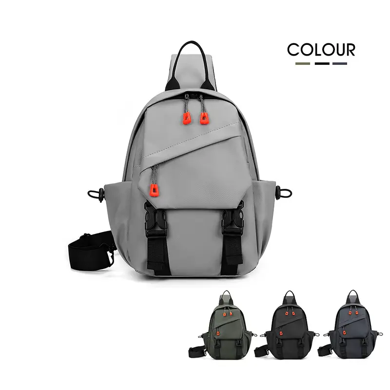 Men's Waterproof Crossbody Bag Black PU Leather Large Capacity - Image 6