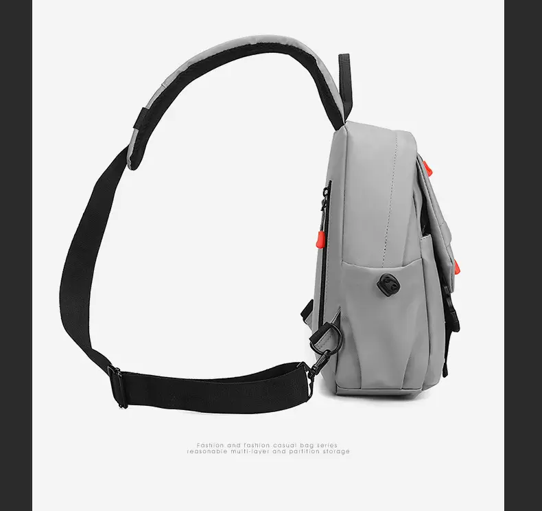 Men's Waterproof Crossbody Bag Black PU Leather Large Capacity — feature 31