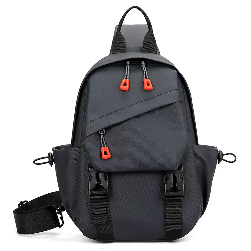 Men's Waterproof Crossbody Bag Black PU Leather Large Capacity - Image 2