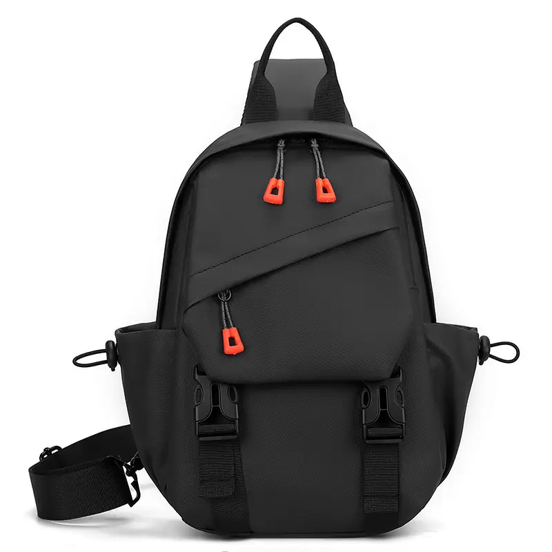 Men's Waterproof Crossbody Bag Black PU Leather Large Capacity - Image 3