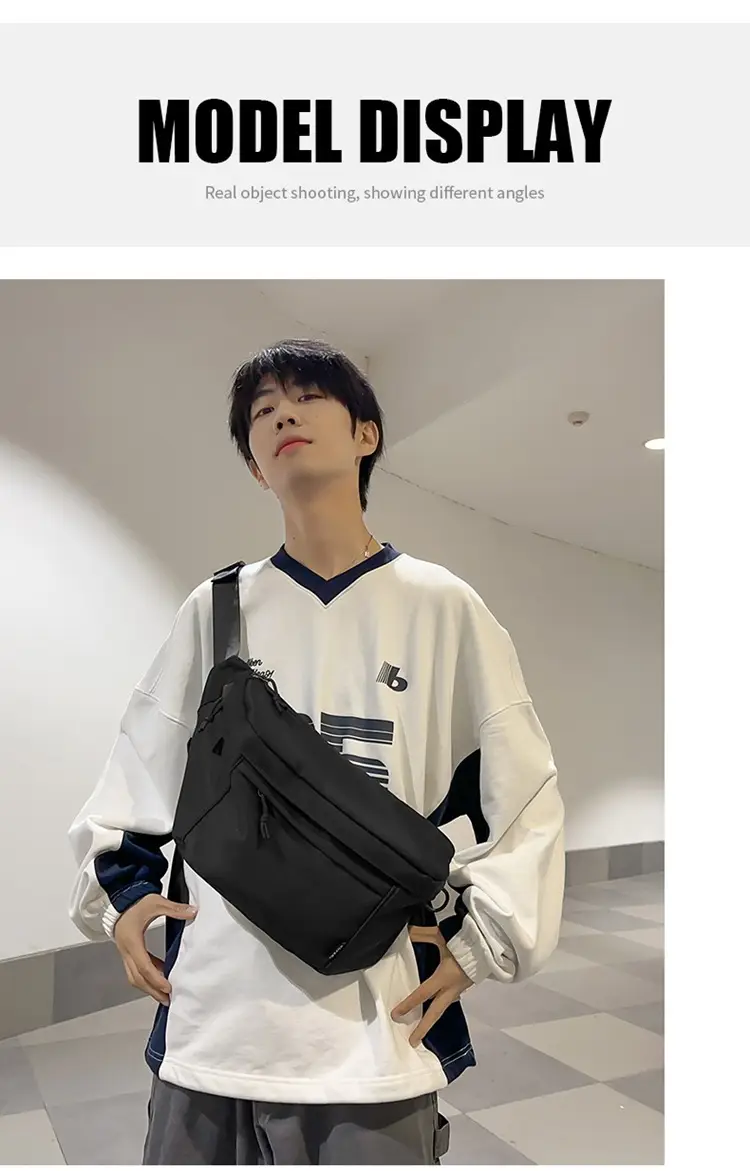 2025 New Crossbody Bag Large Capacity Light Grey — feature 1