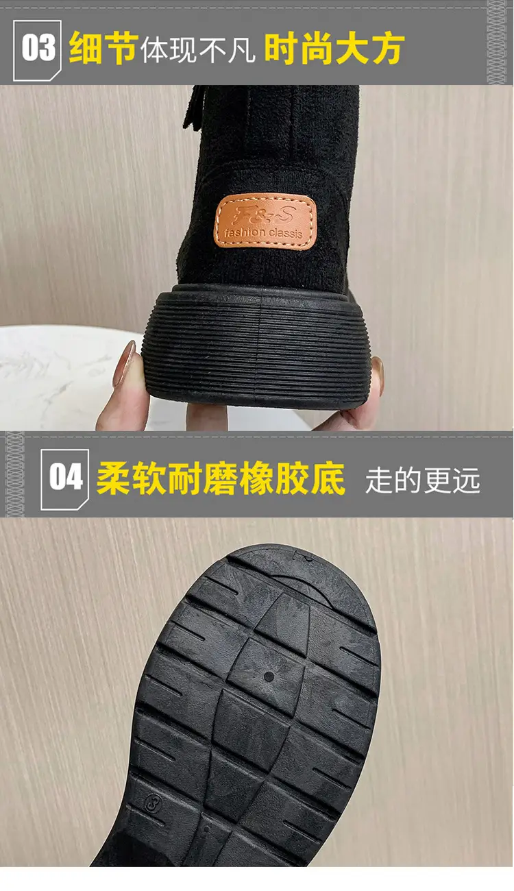Women's Hot Snow Boots Black Fleece Lined 2025 — feature 13