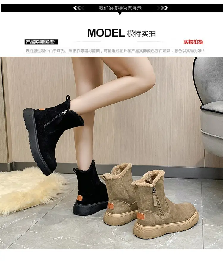 Women's Hot Snow Boots Black Fleece Lined 2025 — feature 14