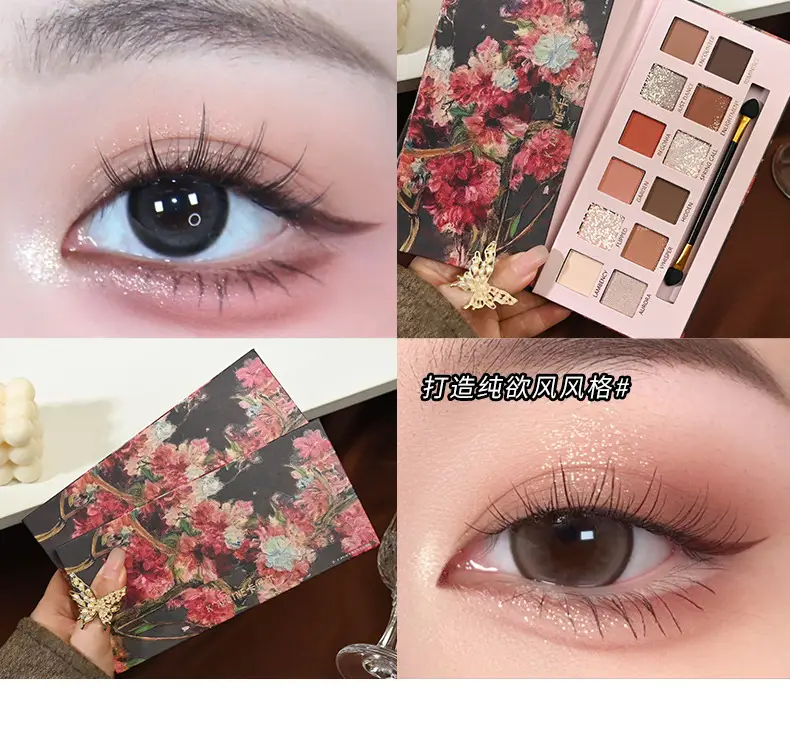 12-Color Eye Shadow Palette with Brush & Mirror — feature 10