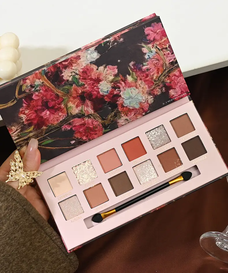 12-Color Eye Shadow Palette with Brush & Mirror — feature 20
