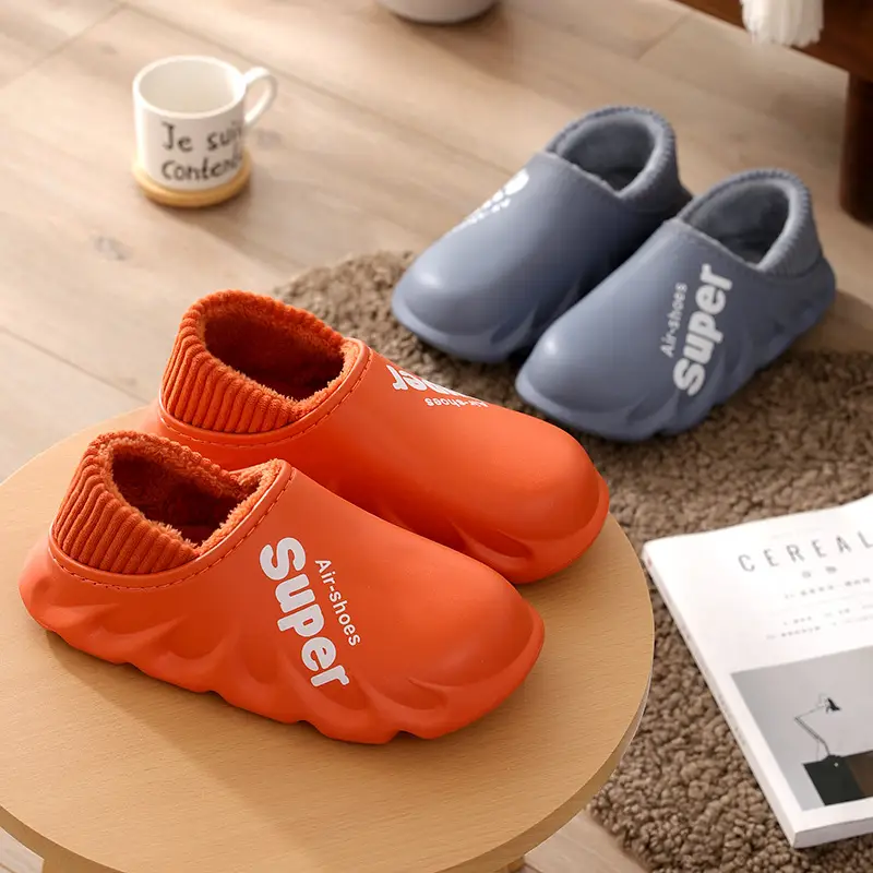 Stock clearance men's and women's cotton-padded men's winter elastic bag heel non-slip indoor home warm thick-soled cotton-padded shoes for autumn and winter - Image 8